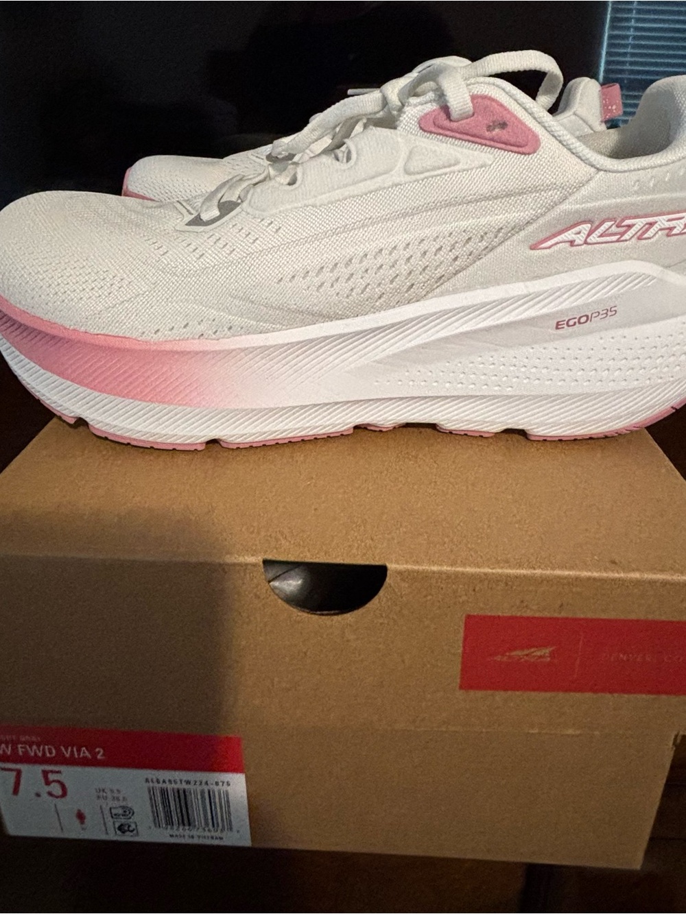 Altra Women's FWD VIA 2 White and Pink Road Running Shoe
